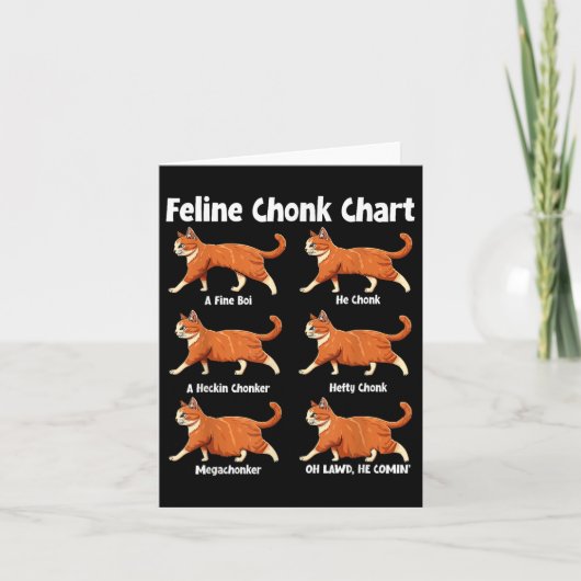 Carte Feline Chonk Chart Funny Fat (Devant)