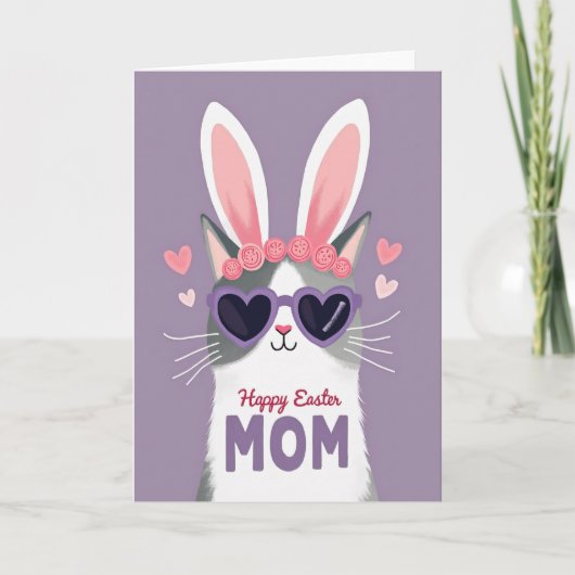 Carte féline de Pâques pour maman (Devant)