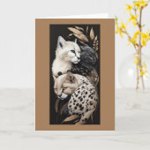 CARTE FELINE FINESSE #1 (Fleur jaune)