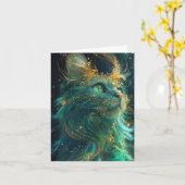 Carte Féline Mystique (Fleur jaune)