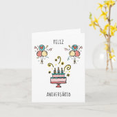 Carte Feliz Aniversário | de Birthday contents (Fleur jaune)