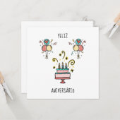 Carte Féliz Aniversário | Joyeux anniversaire (Devant/Arrière en situation)