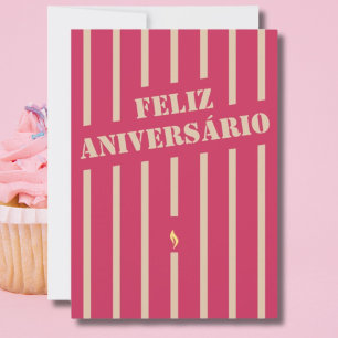 Carte Feliz aniversário portuguese anniversaire voiture 