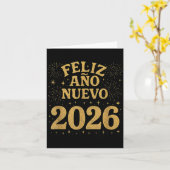 Carte Feliz Año Nuevo 2026 Spanish Fireworks New Year Fi (Fleur jaune)