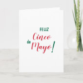Carte Feliz Cinco de Mayo Vert Blanc Rouge (Devant)