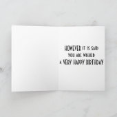 CARTE "FELIZ COMPLIANOS" À UN AMI SPÉCIAL/UN CUPCAKE (Intérieur)