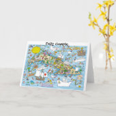 Carte Feliz Cumple Cubano(a) espagnol (Fleur jaune)