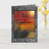 Carte - Feliz Cumpleaños (Fleur jaune)
