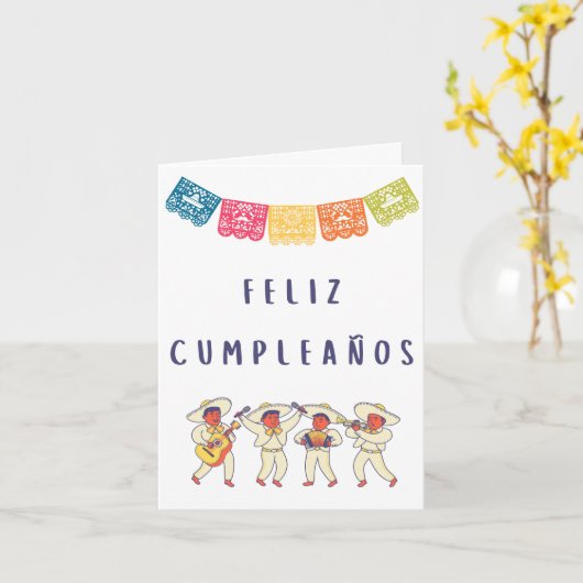 Carte Feliz cumpleaños (Fleur jaune)