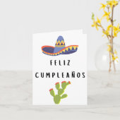 Carte Feliz cumpleaños (Fleur jaune)