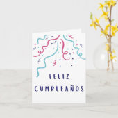 Carte Feliz cumpleaños (Fleur jaune)
