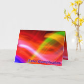 Carte - Feliz Cumpleaños (Fleur jaune)