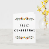 Carte Feliz cumpleaños (Fleur jaune)