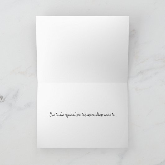 Carte Feliz Cumpleanos Abuelo, escroquerie Flores de (Intérieur)