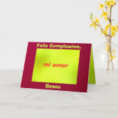 Carte - Feliz Cumpleaños, amor de MI - amarilla de (Fleur jaune)