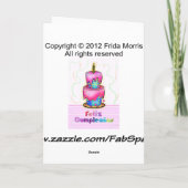 Carte Feliz cumpleaños Amusement espagnol Anniversaire G (Dos)