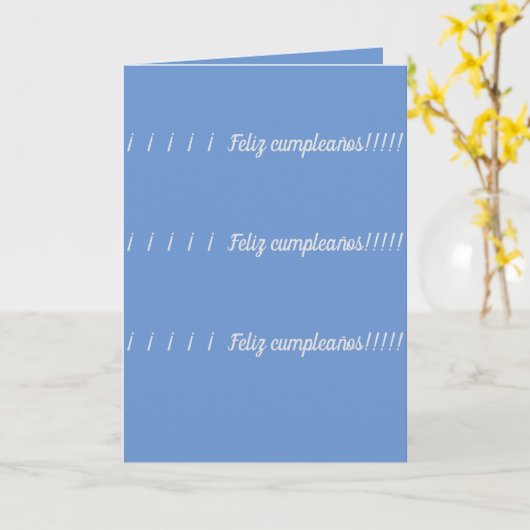 Carte Feliz cumpleaños. Christian Joyeux anniversaire (Fleur jaune)