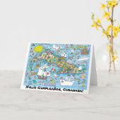 Carte ¡ Felíz Cumpleaños, Cubanaza ! (Fleur jaune)