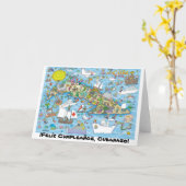 Carte ¡Felíz Cumpleaños, Cubanazo ! (Fleur jaune)