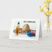 CARTE FELIZ CUMPLEANOS - DISFRUTAR - BONJOUR D'ANNIVERSA (Fleur jaune)