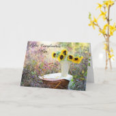 Carte Feliz Cumpleaños Hija (Fleur jaune)