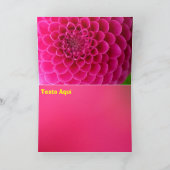 Carte Feliz Cumpleaños - La Dalia Rosa (Intérieur)