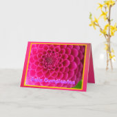 Carte Feliz Cumpleaños - La Dalia Rosa (Fleur jaune)