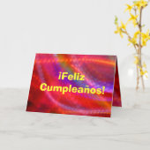 Carte - Feliz Cumpleaños - multicolore (Fleur jaune)