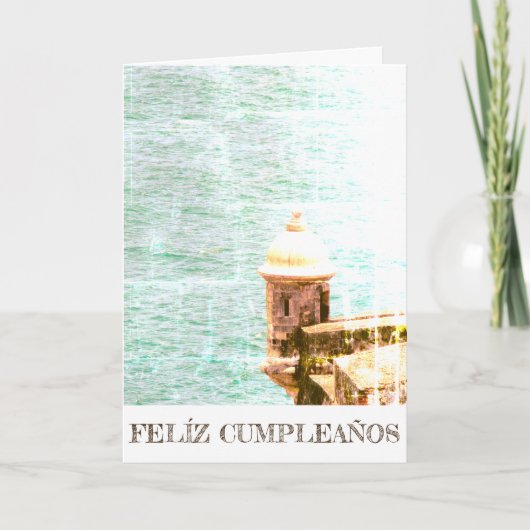 Carte Feliz Cumpleaños Puerto Rico (Devant)