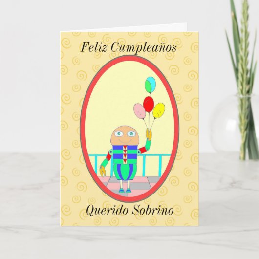 Carte Feliz Cumpleaños Querido Sobrino II (Devant)