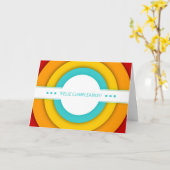 Carte feliz cumpleanos rétro (Fleur jaune)