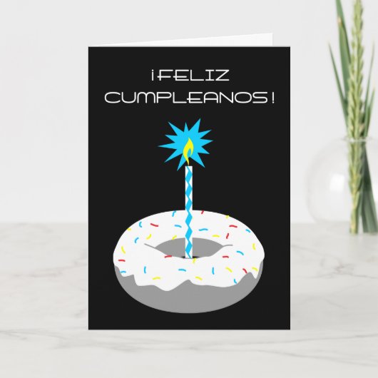 Carte feliz cumpleanos rosquilla (Devant)