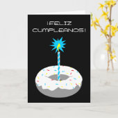 Carte feliz cumpleanos rosquilla (Fleur jaune)