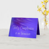 Carte - Feliz Cumpleaños un hermana de MI (Fleur jaune)