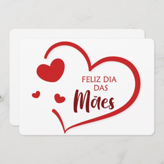 Carte Feliz Dia De La Madre (Devant / Derrière)
