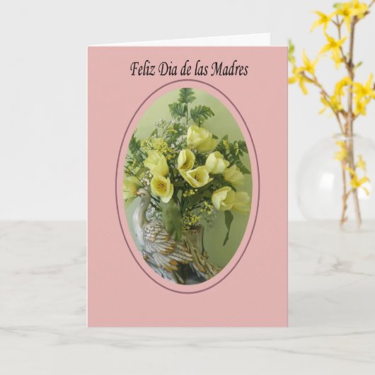 Carte feliz dia de las madres 2 (Fleur jaune)