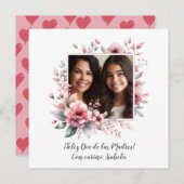 Carte Feliz Día de las Madres Photo personnalisée espagn (Devant / Derrière)