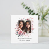 Carte Feliz Día de las Madres Photo personnalisée espagn (Debout devant)