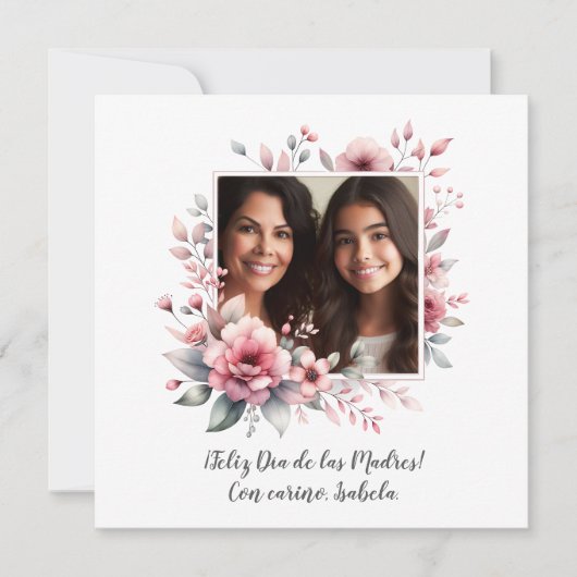 Carte Feliz Día de las Madres Photo personnalisée espagn (Devant)
