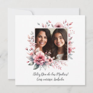 Carte Feliz Día de las Madres Photo personnalisée espagn