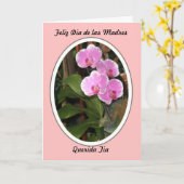 Carte Feliz Dia de las Madres Querida Tia (Fleur jaune)