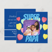 Carte Feliz día del Padre Super Papá espagnol (Devant / Derrière)