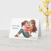 Carte Feliz día mamá (Fleur jaune)
