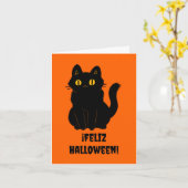 Carte Feliz Halloween (Halloween espagnol) (Fleur jaune)
