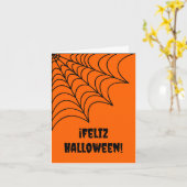 Carte Feliz Halloween (Halloween espagnol) (Fleur jaune)