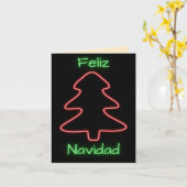 Carte Feliz Navidad (Fleur jaune)
