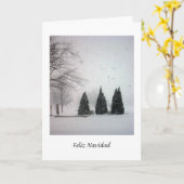 Carte Feliz Navidad (Fleur jaune)