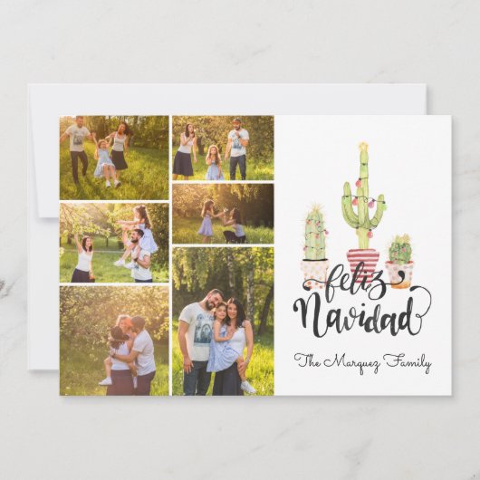 Carte Feliz Navidad | Christmas Photo Collage (Devant)