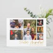 Carte Feliz Navidad Gold 6 Photo (Debout devant)