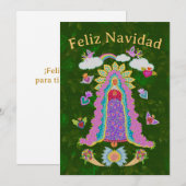 Carte Feliz Navidad La Virgen Maria Noël (Devant / Derrière)